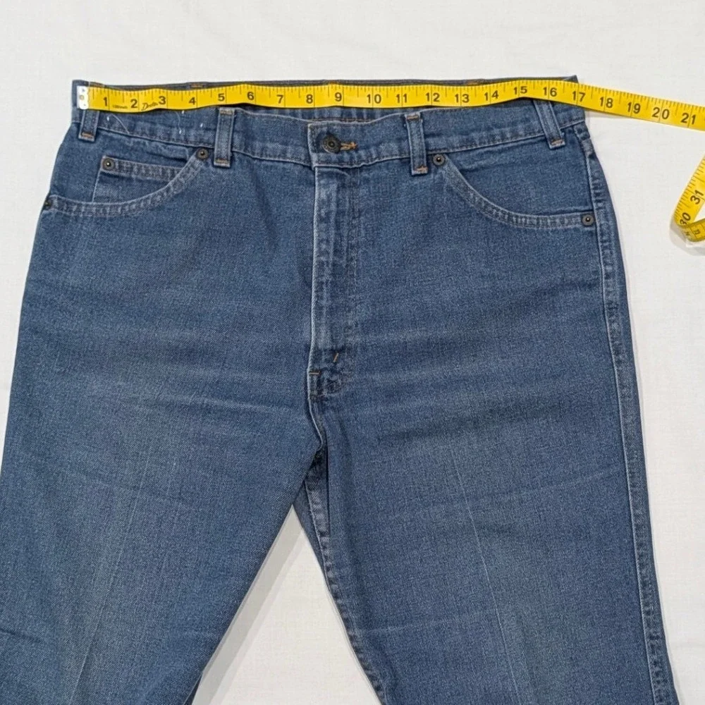 Vintage Levi's Movin On Jeans Mens 35x31 Medium Wash Embroidered Straight Denim